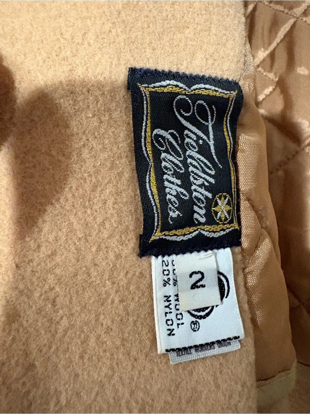 Vintage Double-Breasted Pea Coat with Matching Hat